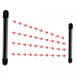 Point to point perimeter strip barrier beam